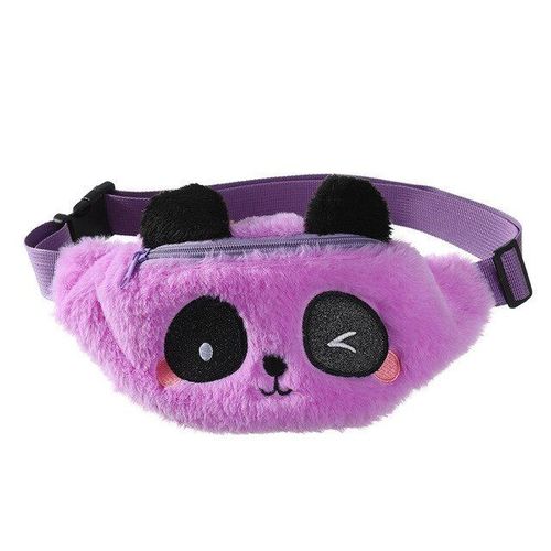 Cute Unicorn Girls Waist Bag Cartoon Kids Fanny Pack Plush Fashion Travel Phone Pouch Chest Bag Coin Purse, Pourpre