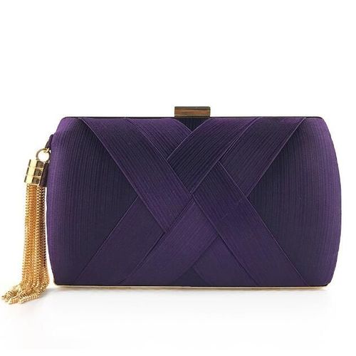 Wedding purse Girl's Day Clutches Evening bags Party Chains Shoulder bags ladies fashion purse, Pourpre