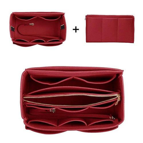 Cosmetic Bags Felt Cloth Handbag Organizer Insert Bag Travel Inner Purse Portable Make up Fits Speedy Neverfull, a2 40