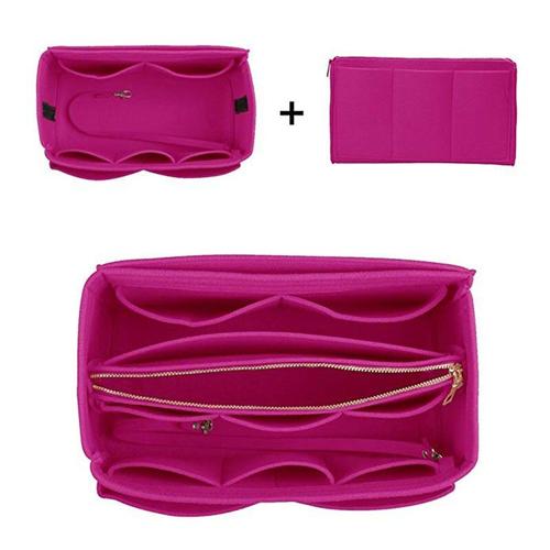 Cosmetic Bags Felt Cloth Handbag Organizer Insert Bag Travel Inner Purse Portable Make up Fits Speedy Neverfull, a4 30