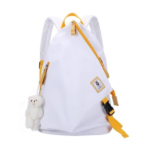 New Backpack damski Fashion School Backpack Women Backpack Personalized School bag for Teenage Girls, Blanc