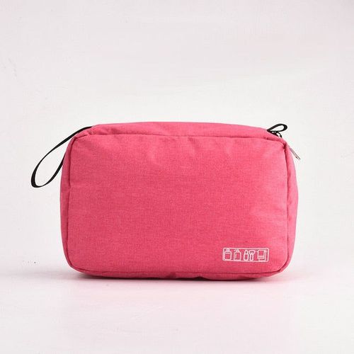 Hanging Travel Toiletry Bag for Men and Women Makeup Cosmetic Beautician Folding Bathroom Shower Organizer toilettas, Rose Rouge