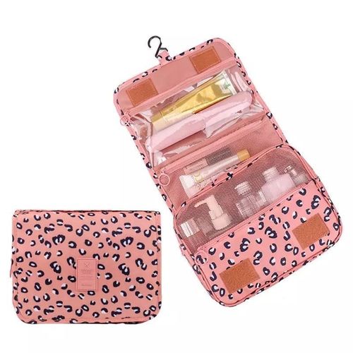 High Capacity Makeup Bag Travel Cosmetic Waterproof Toiletries Storage Bags Kit Ladies Beauty Neceser Organizer, Rose Rouge