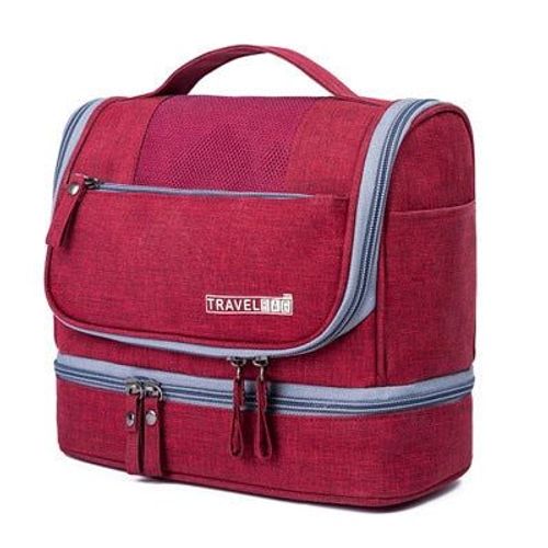 Waterproof Men Hanging Makeup Bag Oxford Travel Organizer Cosmetic For Women Necessaries Make Up Case Wash Toiletry, Rouge