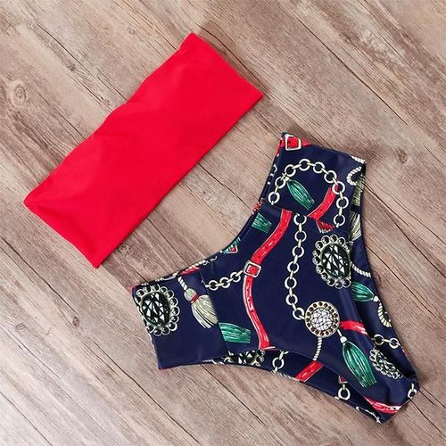 Bikini Women High Waist Set Bathing Push Up Beachwear, B3388rb