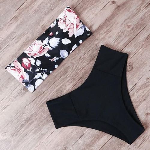 Bikini Women High Waist Set Bathing Push Up Beachwear, B3389bk