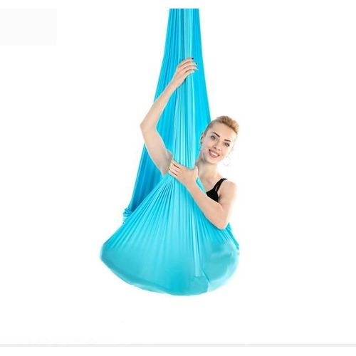 Ceintures Anti-Gravité En Soie De Qualité Supérieure Pour Hamac De Yoga Aérien, Bleu