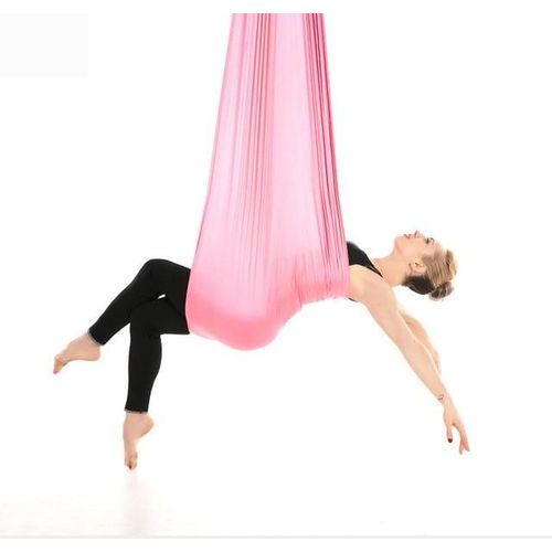 Ceintures Anti-Gravité En Soie De Qualité Supérieure Pour Hamac De Yoga Aérien, Rose