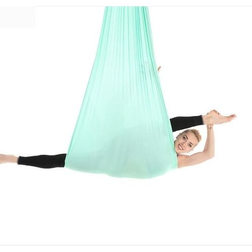 Ceintures Anti-Gravité En Soie De Qualité Supérieure Pour Hamac De Yoga Aérien, Lumière Vert