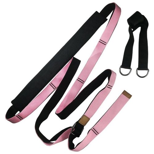 Ceinture D'entraînement Réglable De Bande D'étirement De 350 Cm Aide À La Sangle De Pliage Arrière Pour La Musculation À Domicile, Pink