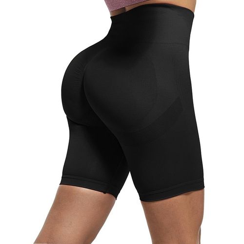 Sexy Women Leggings Bubble Butt Push Up Fitness Shirt Slim High Waist, Short Noir M