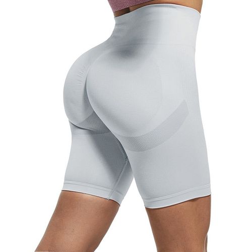 Sexy Women Leggings Bubble Butt Push Up Fitness Shirt Slim High Waist, Gris Court Xs