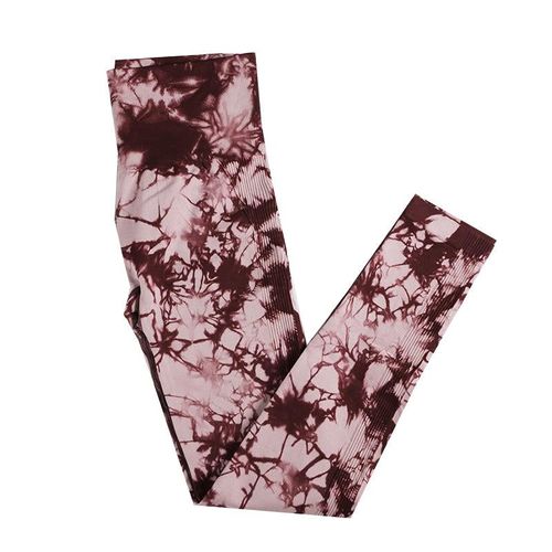 Sexy Women Leggings Bubble Butt Push Up Fitness Legging Slim High Waist Leggins Mujer Seamless Fitness Legging, Vin Effiloché M