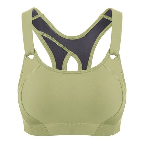 Women's Seamless High Impact Quick Drying Full Coverage Padded Sports Bra, Mousse Verte C