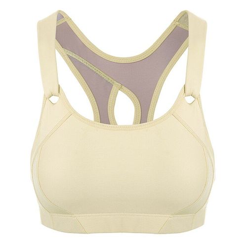 Women's Seamless High Impact Quick Drying Full Coverage Padded Sports Bra, Gris Pétrole Dd