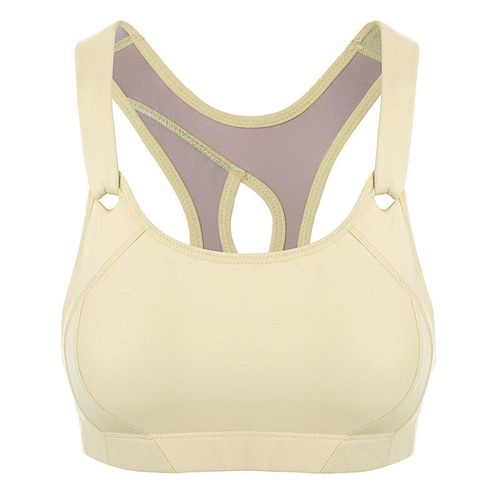 Women's Seamless High Impact Quick Drying Full Coverage Padded Sports Bra, Gris Pétrole D
