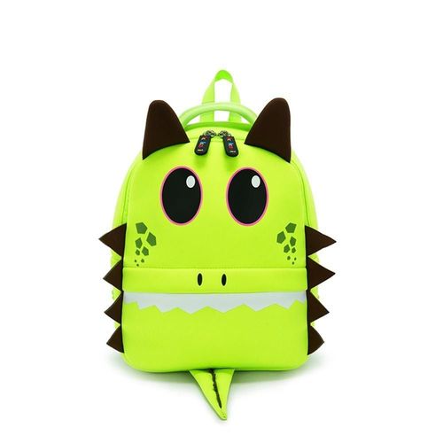 Sac pour enfants belle bande dessinée maternelle voyage sac à dos ceinture de remorquage en plein air empêcher les enfants de se perdre cartable, Vert