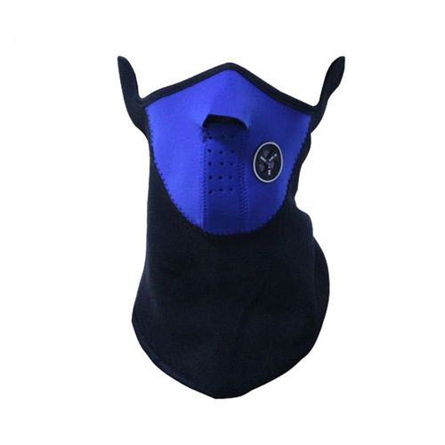 Chaud Polaire Vélo Demi Visage Couverture Capot Protection Cyclisme Ski Sports En Plein Air Hiver Cou Garde Écharpe Masque, Bleu