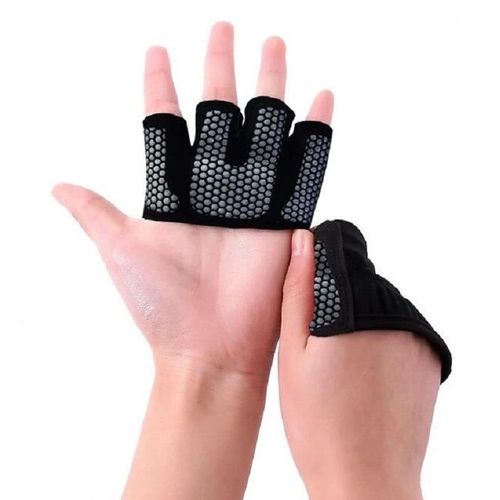 Gym Fitness Demi Doigt Gants Hommes Femmes Pour Crossfit Workout Power Weight Lifting Bodybuilding Main Protecteur, Argent Xl