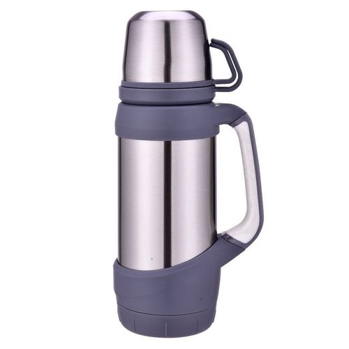Flacons À Vide Thermoses En Acier Inoxydable 1.2l 1l Grande Taille En Plein Air Voyage Tasse Thermos Bouteille Thermique Café, Argent 1200ml