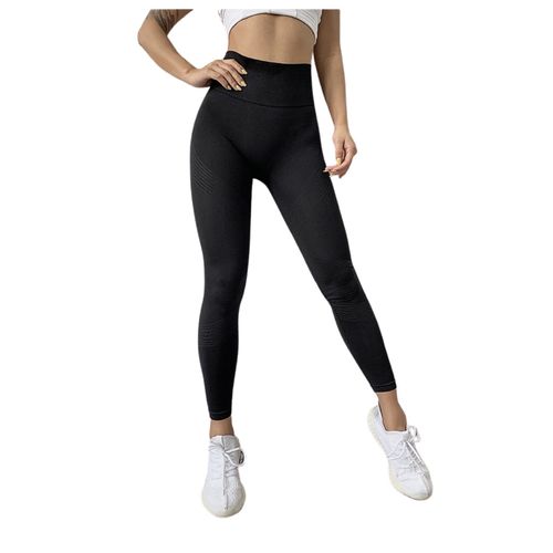 Femmes Fitness Yoga Pantalon Energy Seamless Leggings Fille Taille Haute Push Up Sport Workout Running Gymwear, Noir S/M