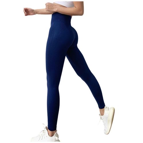 Energy Seamless Women Fitness Pantalon De Yoga Taille Haute Gymnastique Sportive Entraînement Féminin Jambières De Course, Bleu S/M
