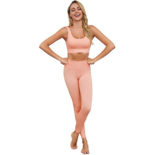 Ensemble De Vêtements De Sport Pour Femmes Avec Soutien-Gorge De Sport Et Leggings D'entraînement, Rose M