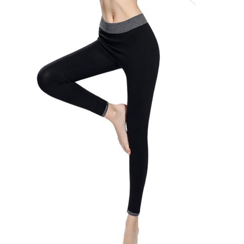 Pantalon De Sport Taille Haute Vêtements De Sport Running Collants D'entraînement Femmes Fitness Yoga Leggings, Noir S