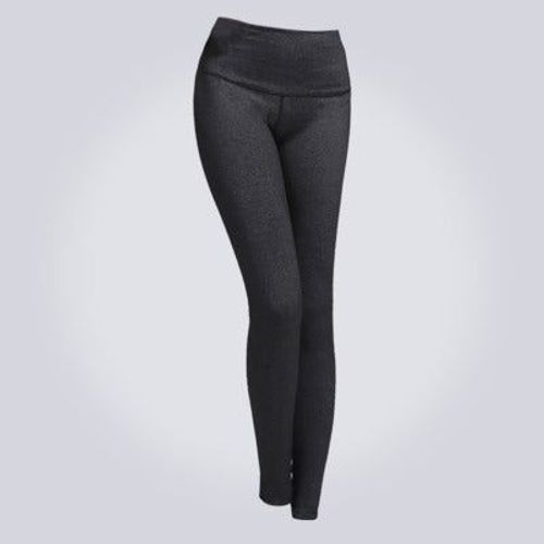 Femmes Sports High Rise Leggings Super Qualité Taille Élastique Solid 4-Way Stretch Skinny Pants, Gris M