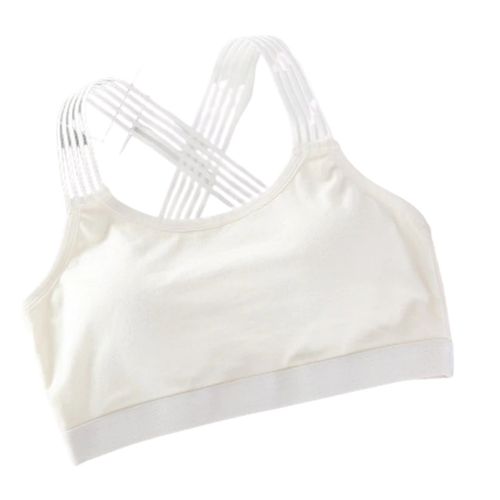 Femmes Yoga Soutien-Gorge Antichoc Sexy Retour Respirant Athlétique Fitness Running Gym Gilet Tops Sports Wear, Blanc