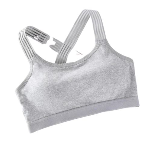 Femmes Yoga Soutien-Gorge Antichoc Sexy Retour Respirant Athlétique Fitness Running Gym Gilet Tops Sports Wear, Gris
