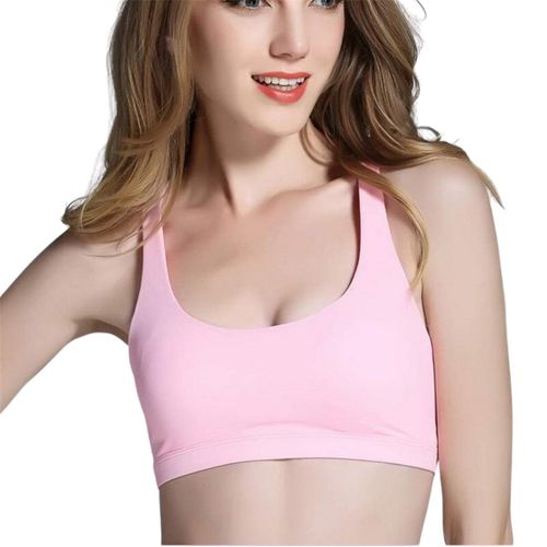Soutien-Gorge De Sport Push Up Active Wear Pour Les Femmes Gym Rose Brassiere Criss Cross Crop Top Yoga Féminin, Rose S