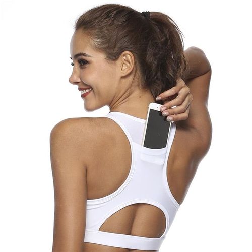 Sports Running Gym Soutiens-Gorge De Sport Gilets Avec Paquet, Blanc Xl