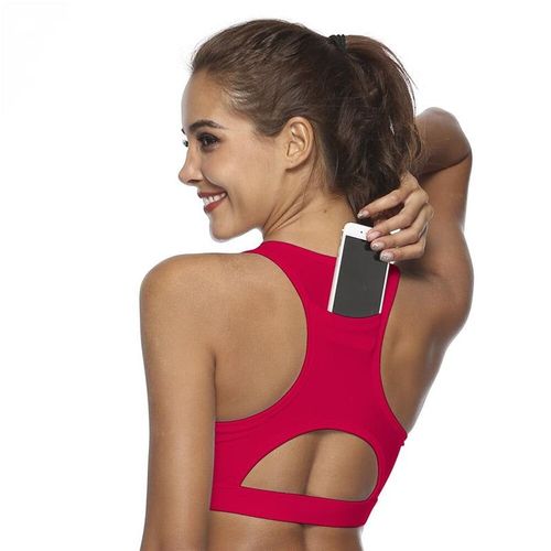 Sports Running Gym Soutiens-Gorge De Sport Gilets Avec Paquet, Rouge L