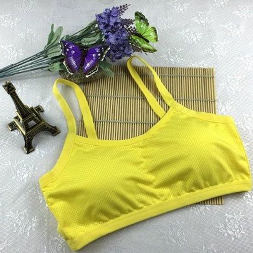 Soutien-Gorge De Yoga De Remise En Forme Pour Les Femmes Gym Workout Running Débardeur Rembourré Athletic Vest Sous-Vêtements Shockproof Push Up, Jaune