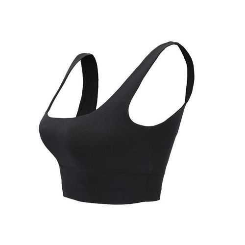 Femmes Push Up Seamless Sports Bra Pour Fitness Run Active Yoga Gym Brassiere Wear, Noir M