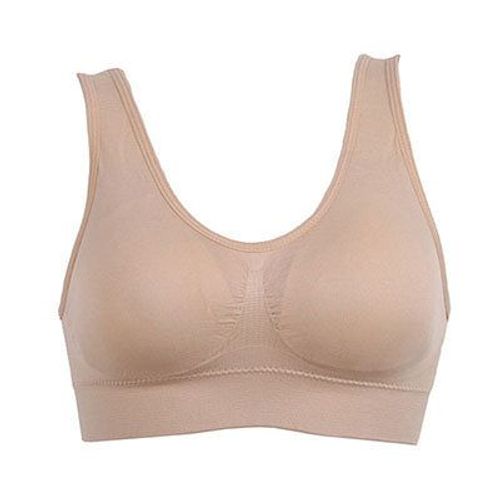 Femmes Sport Bra Fitness Yoga Running Gilet Sous-Vêtements Rembourré Crop Tops 7 Couleurs Pas De Fil Jante Soutien-Gorge Femelle, Marron Xxxl