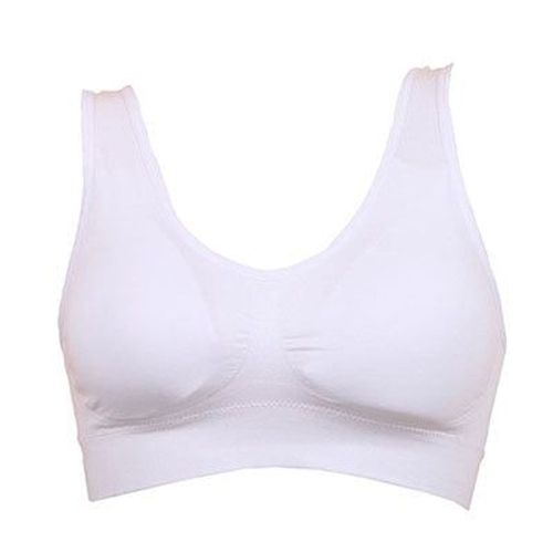Femmes Sport Bra Fitness Yoga Running Gilet Sous-Vêtements Rembourré Crop Tops 7 Couleurs Pas De Fil Jante Soutien-Gorge Femelle, Blanc M