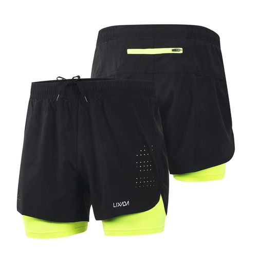 Short De Course 2 En 1 Pour Homme, Bleu Foncé Xl