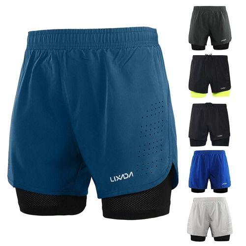 Short De Course 2 En 1 Pour Homme, Dark Gris Xl