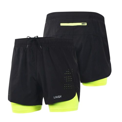 Short De Course 2 En 1 Pour Homme, Bleu Foncé S
