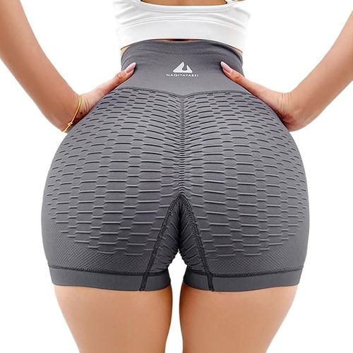 Sexy Booty Push Up Seamless Femmes Yoga Shorts Fitness Taille Haute Sport Gym Pour Dames Biker, Rouge S/M