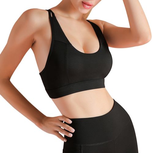 Soutien-Gorge De Sport Pour Femme Sans Fil Évidé En Maille Dos Nageur Haut Court Respirant Gilet À Séchage Rapide, Rouge M