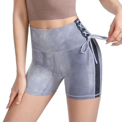 Shorts De Yoga Pour Femmes, Taille Haute Et Extensible, Lumière Mauve M