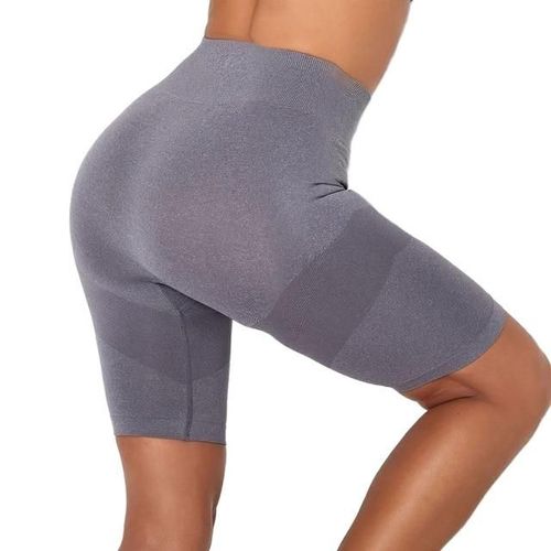 Shorts De Yoga Pour Femmes Taille Haute Fitness Push Up Legging Sans Couture Running Workout Squat Proof Sport, Gris M