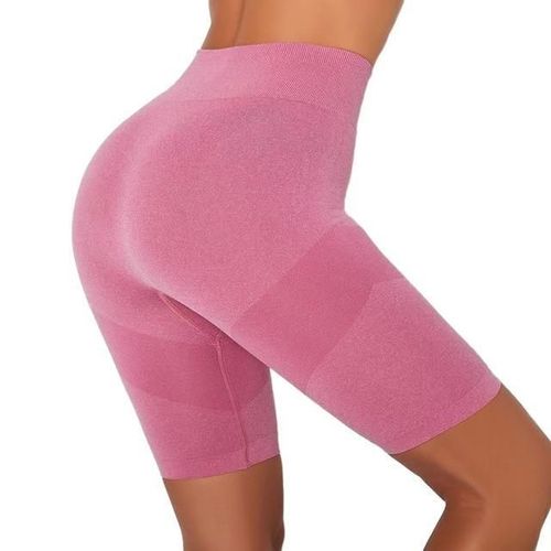 Shorts De Yoga Pour Femmes Taille Haute Fitness Push Up Legging Sans Couture Running Workout Squat Proof Sport, Rose S