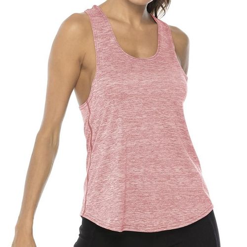 Gilet De Yoga Sans Manches Chemises De Sport Singlet Femmes Athletic Fitness Tops Gym Running Training, Rose S