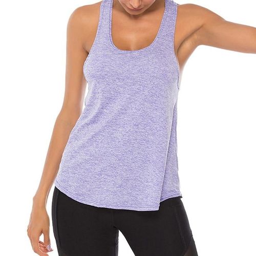 Gilet De Yoga Sans Manches Chemises De Sport Singlet Femmes Athletic Fitness Tops Gym Running Training, Mauve M