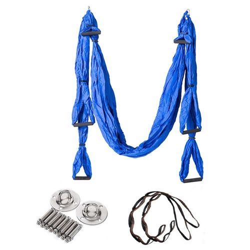 Ensemble Complet Flying-Aerial Yoga, Bleu