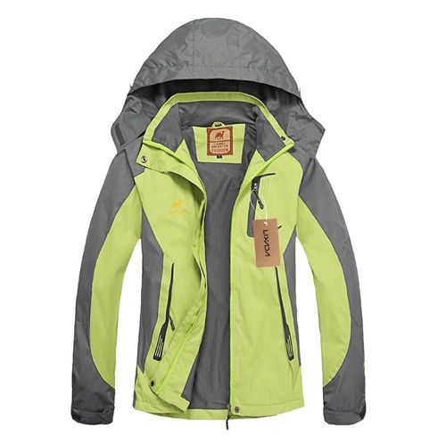 Coupe-Vent Imperméable Sportswear Randonnée En Plein Air, Sports De Cyclisme De Voyage, Manteau À Capuche Amovible, Pour Femmes, Vert M